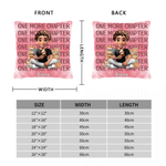 Personalised One More Chapter Reading Cartoon Character Cosy Cushion Cover with Name and Quote Home Decor Christmas Gift for Bookworms 7