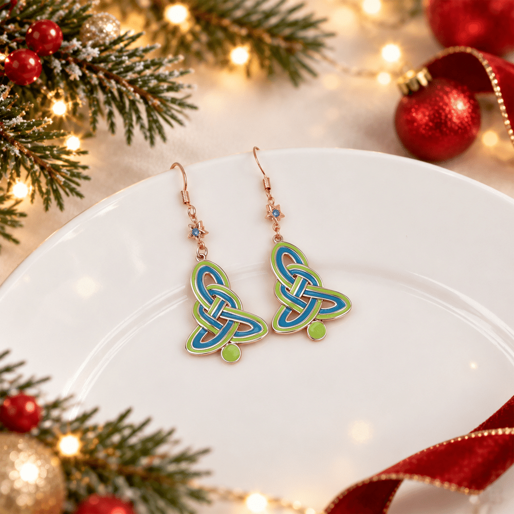 Personalised Celtic Knot Birthstone Sterling Silver Earrings Dainty Jewellery Daily Use Christmas Gift for Woman Friend 3