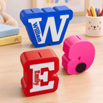 Personalised Multicolour 3D Printed Initial Piggy Bank Money Box with Name Christmas Birthday Gift for Kids Students 1