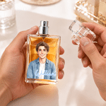 Personalised Watercolor Comic Style Photo Refillable Glass Perfume Bottle with Name Gift Exchange Birthday Christmas Gift for Women Man 5
