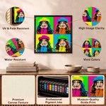 Personalized Pop Art Style Photo Four-Panel Canvas Wall Displays Canvas Set Home Decor Birthday Housewarming Gift for Family Friends 9