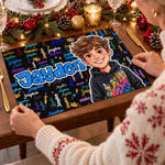 Personalised 3D-Effect Art Comic Style Cartoon Character Photo Placemat with Name Dining Table Decor Christmas Gift for Boys Girls 2