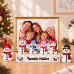 Personalisierte Schneemann-Deko aus Holz | mit Namen | Familien- & Haustierfigur | Fenster- & Tischdeko | Weihnachtsgeschenk für Familie & Großeltern 5