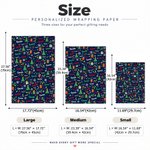 Personalized Christmas Tree Snowflake Holly Wrapping Paper with Name Gift Decor Christmas Party Holiday for Family Friends 9