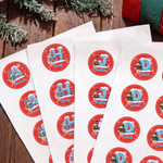 Personalised Cute Snowman Christmas Style Initial Stickers with Name Gift Decor Christmas Gift for Kids 2