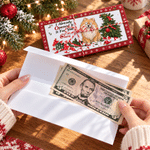 Personalized I Already Opened It For You Christmas Pet Photo Money Holder Card Wallet with Name and Envelope Christmas Party Gift for Family Kids 6
