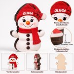 Personalisierte Schneemann-Deko aus Holz | mit Namen | Familien- & Haustierfigur | Fenster- & Tischdeko | Weihnachtsgeschenk für Familie & Großeltern 8