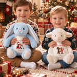 Personalised 3D-Style Art Christmas Character Photo Sheep Bunny Bear Fantasy Unicorn Plush Toy with Initial and Name Christmas Gift for Boys Girls 5