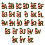 Personalized 3D-Style Art Santa Snowman Christmas Corduroy Crossbody Handbag with Name and Initial Christmas Gift for Boys Girls Family 11