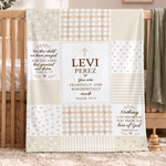 Personalized You Are Fearfully and Wonderfully Made Soft Throw Blanket with Name and Family Name Baby Shower Baptism Gift for New Baby Christian 5