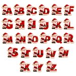 Personalized 3D-Style Art Santa Snowman Christmas Corduroy Crossbody Handbag with Name and Initial Christmas Gift for Boys Girls Family 8