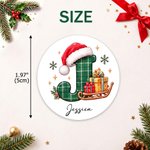 Personalised Christmas Theme Initial Waterproof Stickers with Name Gift Decor Christmas Gift for Kids Family Friends 8