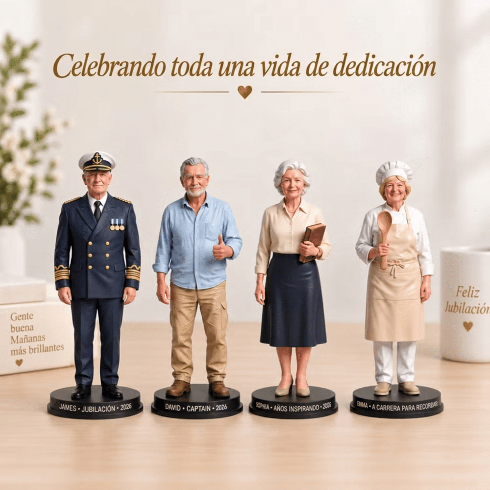 Figura 3D personalizada con foto de profesiones y nombre - Regalo de jubilación, agradecimiento y cumpleaños para profesores, militares o chefs 8