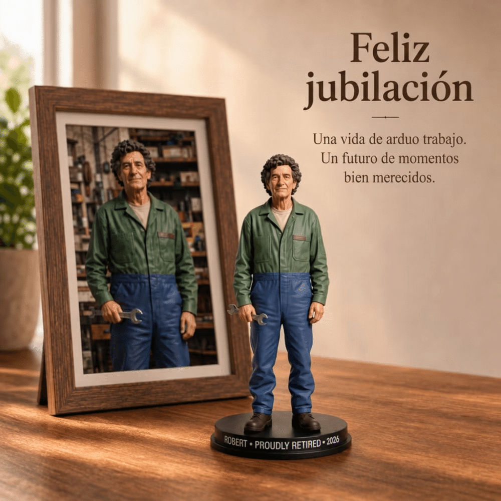 Figura 3D personalizada con foto de profesiones y nombre - Regalo de jubilación, agradecimiento y cumpleaños para profesores, militares o chefs 7