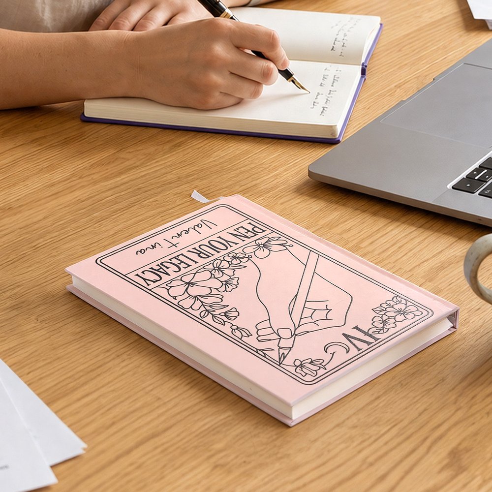 Personalised Tarot Writer Card Journal Notebook with Name and Text Daily Use Birthday Gift for Writer Book Lover 6
