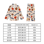 Conjunto de pijama infantil personalizado con diseño de pelotas deportivas y estilo acolchado, con nombre; regalo de cumpleaños y Navidad para niños 11