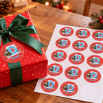Personalised Cute Snowman Christmas Style Initial Stickers with Name Gift Decor Christmas Gift for Kids 1