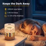 Personalized Birth Flower Books Dimmable Touch LED Night Light with Name and Remote Control Home Decor Birthday Gift for Family Friend Mom 6