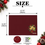 Tovaglietta natalizia personalizzata con fiore del mese di nascita e nome – Decorazione per cucina e sala da pranzo – Regalo di Natale per la famiglia e gli amici 7