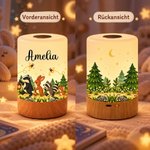 Personalisiertes Nachtlicht mit Waldtier und Namen | mit Hase Reh & Igel | Begleiter durch die Nacht | Geburstags- & Weihnachtsgeschenk für Kinder 9