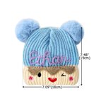 Personalized Cartoon Smiling Face Pattern Soft Baby Knit Hat with Name Christmas Baby Shower Gift for Newborns New Parents 8