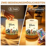 Personalisiertes Nachtlicht mit Waldtier und Namen | mit Hase Reh & Igel | Begleiter durch die Nacht | Geburstags- & Weihnachtsgeschenk für Kinder 3