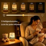 Personalisiertes Nachtlicht mit Waldtier und Namen | mit Hase Reh & Igel | Begleiter durch die Nacht | Geburstags- & Weihnachtsgeschenk für Kinder 7