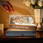 Personalized Cardinal Bird Photo Acrylic LED Night Light with Name Year and Wooden Base Room Decor Memorial Sympathy Gift for Loss of Family 5