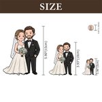 Personalised Cute Cartoon Portrait Photo Fridge Magnet Birthday Christmas Gift for Friend Family Couple 8